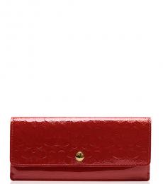 Coach Red Embossed Wallet