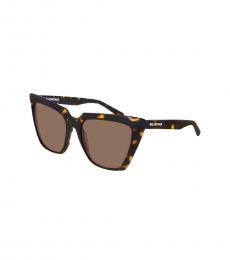 Balenciaga Dark Brown Cat Eye Sunglasses