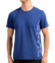 Just Cavalli Blue Graphic Print T-Shirt