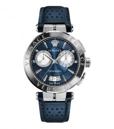 Versace Dark Blue Aion Chrono Dial Watch