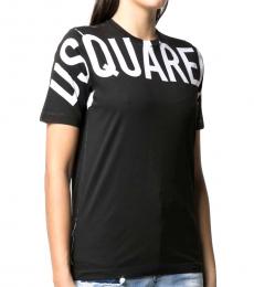 Dsquared2 BlackWhite Logo Print T-Shirt