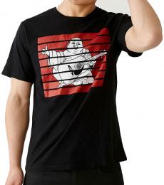 Black Striped Buddha T-Shirt