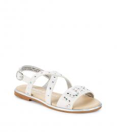 Juicy Couture Girls White Merced Strappy Sandals