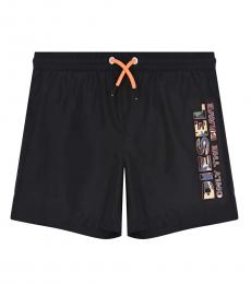Boys Fluo Solid Color Mbxdorry Swim Shorts