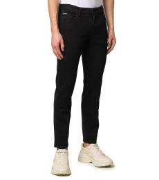 Dolce & Gabbana Black Logo Print Slim-Fit Jeans