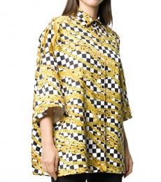 Balenciaga Light Yellow Chain Printed Shirt