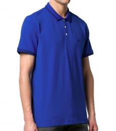 Emporio Armani Royal Blue Cotton Classic Polo
