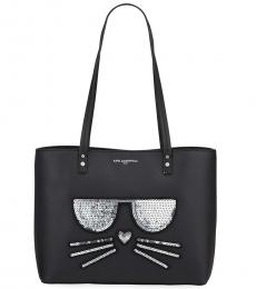 Karl Lagerfeld Black Maybelle Sequin Large Tote
