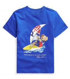 Ralph Lauren Little Boys Sapphire Polo Bear Jersey T-Shirt