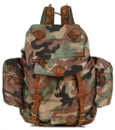 Ralph Lauren Camo Print Retro Camping Large Backpack