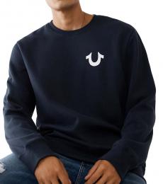 True Religion Navy Blue Logo Crewneck Sweatshirt