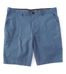 Michael Kors Dark Blue Slim-Fit Washed Shorts