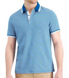 Michael Kors Blue Greenwich Modern-Fit Stripe Polo