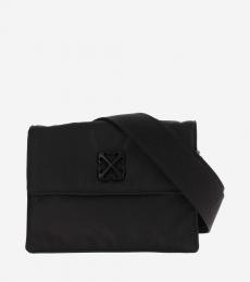 Off-White Black Black Logo Solid Crossbody Bag