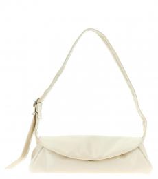 Jil Sander White Cannolo Big Shoulder Bag