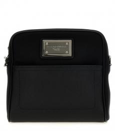 Dolce & Gabbana Black Logo plaque shoulder strap