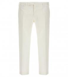 Pt Torino White Cotton Pants