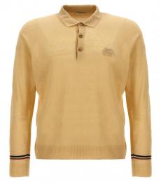 Etro Beige Logo Embroidery Polo