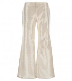 Alberta Ferretti White Sequin pants