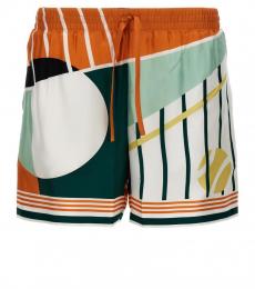 Casablanca Multicolor pRINTED Bermuda Shorts