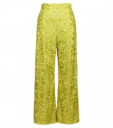 Ermanno Scervino Green All-over Sequin Pants