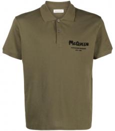 Alexander McQueen Green Graffiti Polo