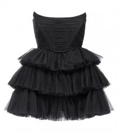19:13 Dresscode Black Flounced Tulle Dress