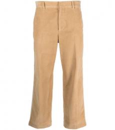 Palm Angels Beige Beige Straight-leg Pants