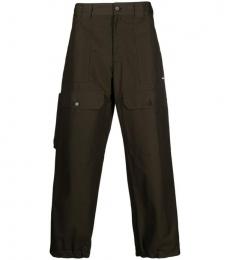 MSGM Olive Olive Cargo Tapered Trousers