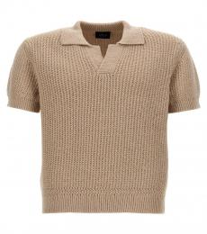 Brioni Beige Knitted Polo