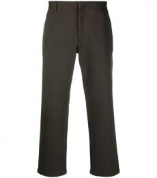 Emporio Armani Olive  Wool Blend Chino Trousers