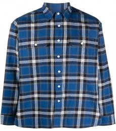 Givenchy Blue Checked cotton shirt