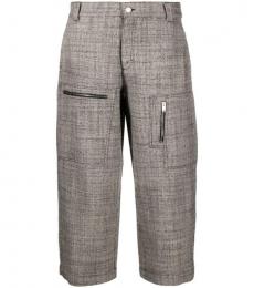 Stella McCartney Grey Grey Mid-rise Cropped Trousers