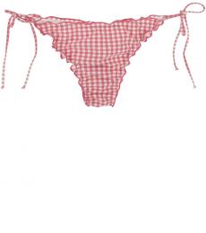 Mc2 Saint Barth Red Checked Bikini Bottoms