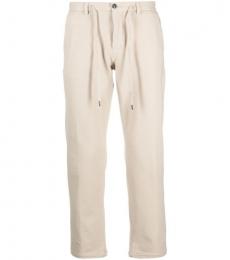 Briglia Beige Cotton Drawstring Trousers