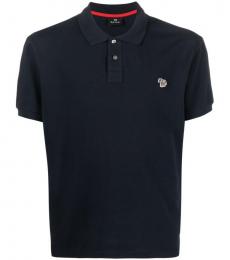 Ps By Paul Smith Blue Logo Cotton Polo Shirt