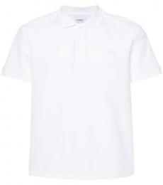 Burberry White Logo Polo