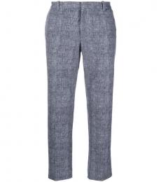 Circolo 1901 Blue Piquet cotton tailored trousers