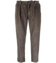 Circolo 1901 Grey Drawstring Corduroy Trousers