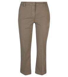 Via Masini 80 Khaki Cotton trousers