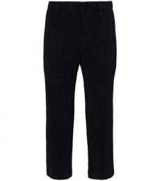 Issey Miyake Navy  Blue Pleated Trousers
