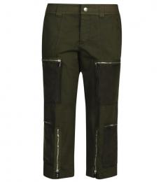 Seafarer Green Olive Zipped Trousers