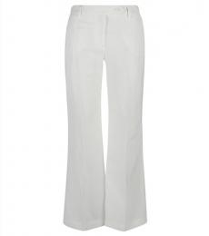 True Royal White Linen flared trousers