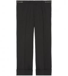 Gucci Black Wool Cropped Trousers