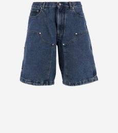Palm Angels Blue Multi-pocket Shorts