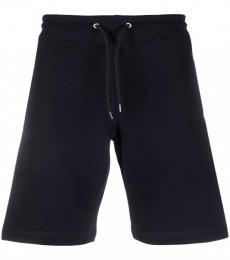 Ps By Paul Smith Navy Blue Zebra Logo Sweatshorts