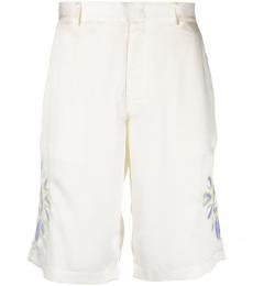 Bluemarble White Embroidered Flowers Shorts