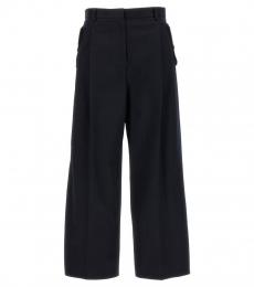 Lanvin Blue Loose leg front pleat pants