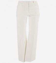 Ql2 Donna Beige STRETCH COTTON WIDE LEG PANTS