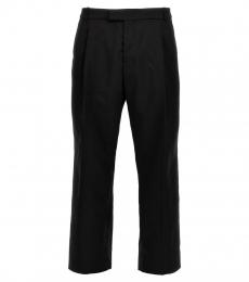 Alexander McQueen Black Gabardine Wool Pants